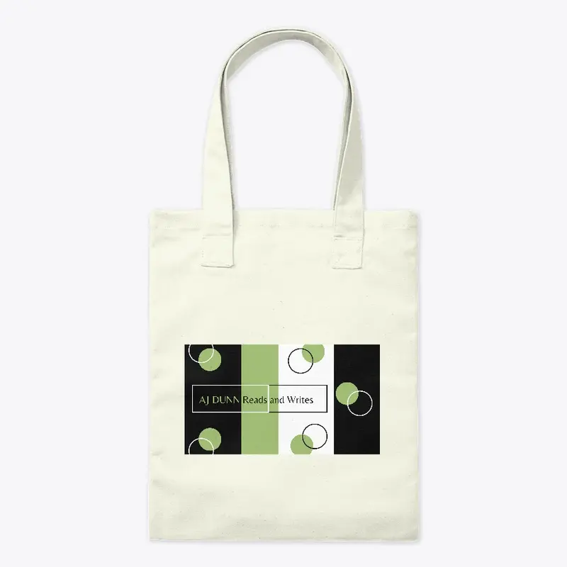 AJ Dunn Reads and Writes Tote Bag Green