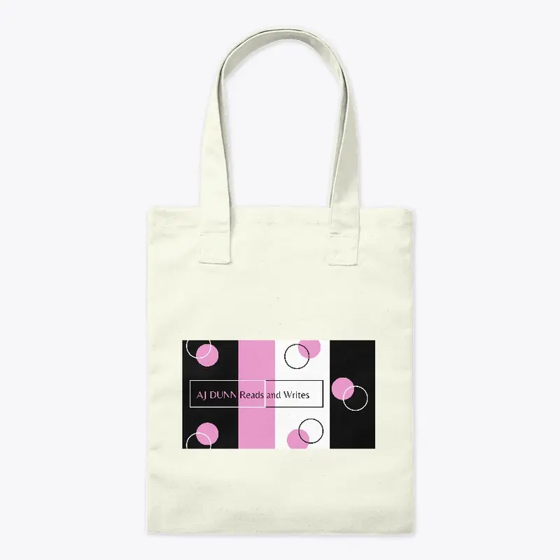 AJ Dunn Reads and Writes Tote Bag Pink