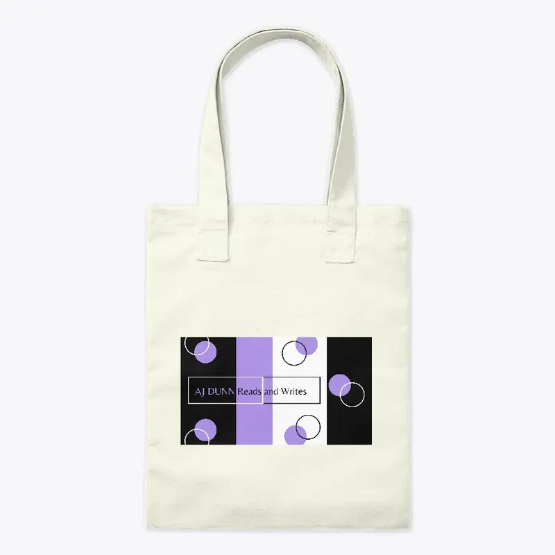 AJ Dunn Reads and Writes Tote Bag Purple